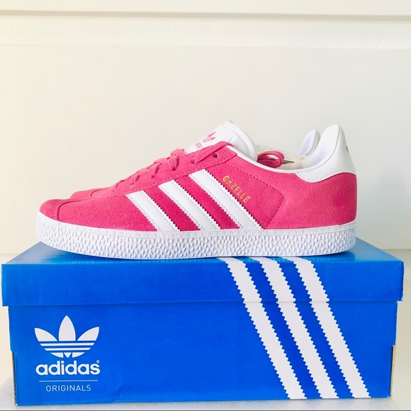 adidas pale pink gazelle suede trainers